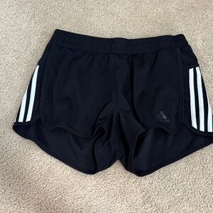 Adidas Women's Black and White Athletic Shorts